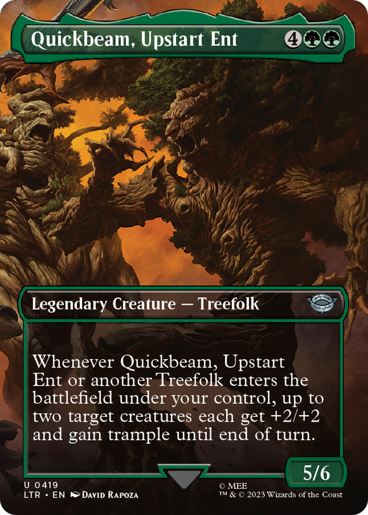 Quickbeam, Upstart Ent (Borderless Alternate Art) [The Lord of the Rings: Tales of Middle-Earth] | Kessel Run Games Inc. 