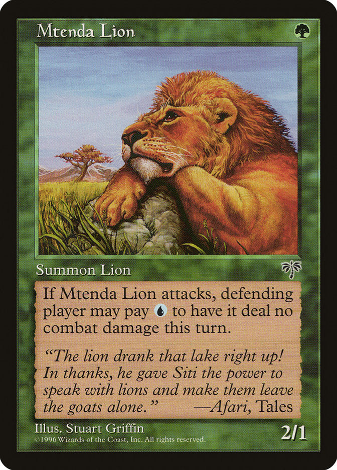Mtenda Lion [Mirage] | Kessel Run Games Inc. 