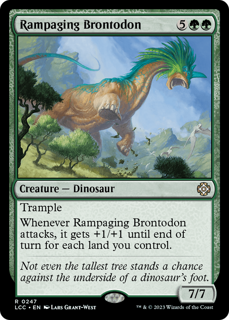 Rampaging Brontodon [The Lost Caverns of Ixalan Commander] | Kessel Run Games Inc. 