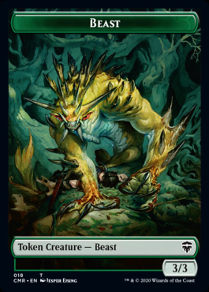 Beast (18) // Beast (19) Double-Sided Token [Commander Legends Tokens] | Kessel Run Games Inc. 