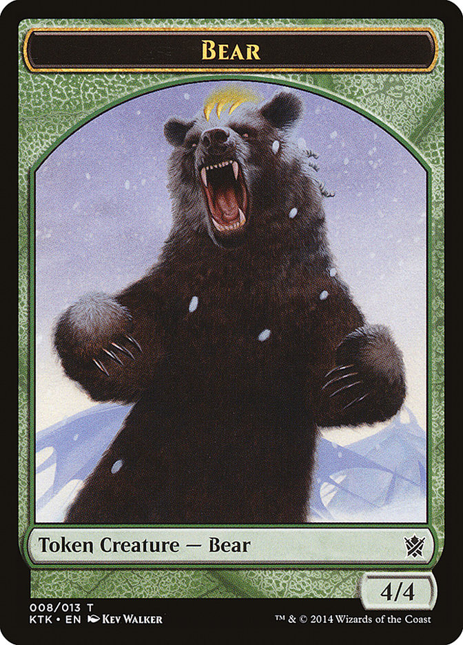 Bear Token [Khans of Tarkir Tokens] | Kessel Run Games Inc. 