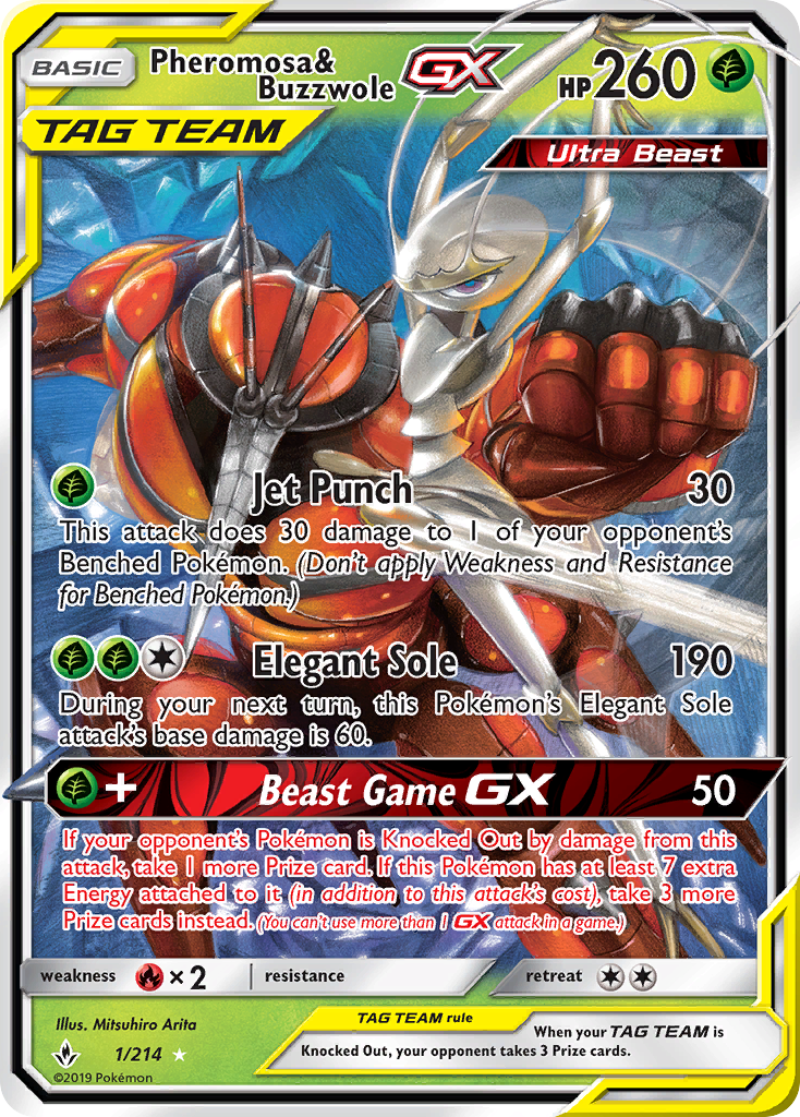 Pheromosa & Buzzwole GX (1/214) [Sun & Moon: Unbroken Bonds] | Kessel Run Games Inc. 