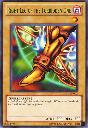 Right Leg of the Forbidden One (Green) [DL11-EN002] Rare | Kessel Run Games Inc. 