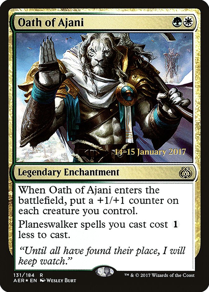 Oath of Ajani [Aether Revolt Prerelease Promos] | Kessel Run Games Inc. 