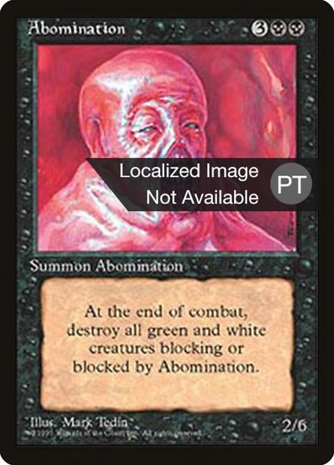 Abomination [Fourth Edition (Foreign Black Border)] | Kessel Run Games Inc. 