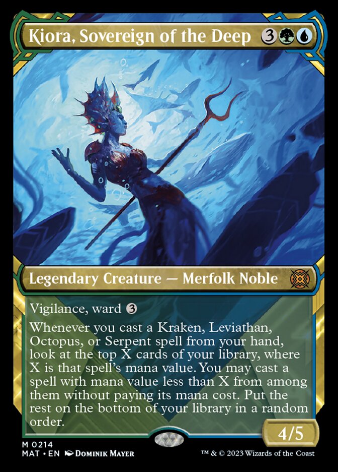 Kiora, Sovereign of the Deep (Showcase Halo Foil) [March of the Machine: The Aftermath] | Kessel Run Games Inc. 