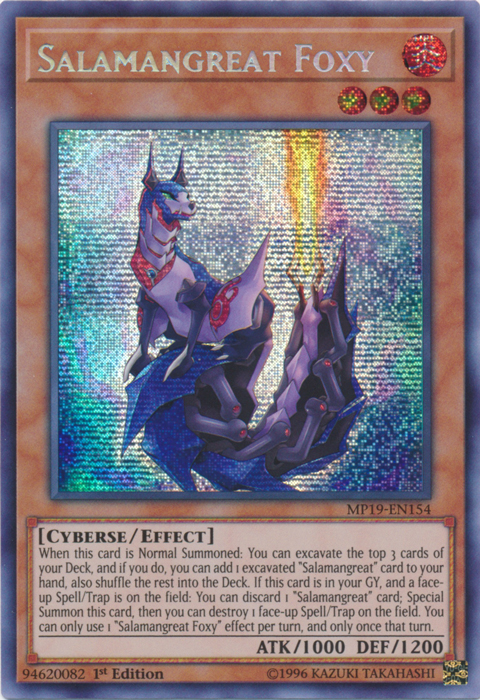 Salamangreat Foxy [MP19-EN154] Prismatic Secret Rare | Kessel Run Games Inc. 