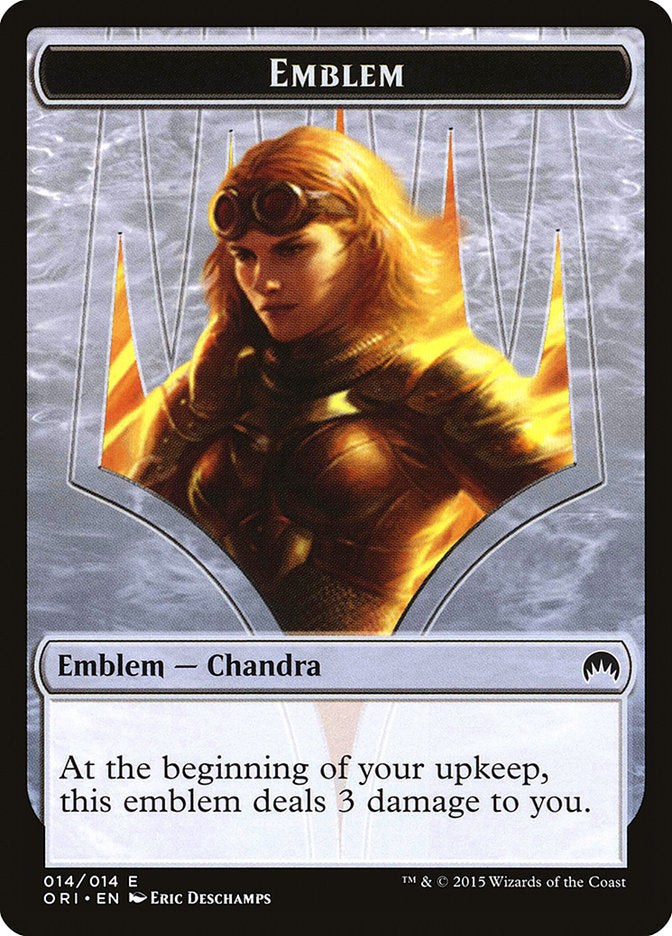 Chandra, Roaring Flame Emblem [Magic Origins Tokens] | Kessel Run Games Inc. 