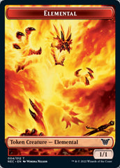 Elemental // Spirit (009) Double-Sided Token [Kamigawa: Neon Dynasty Commander Tokens] | Kessel Run Games Inc. 