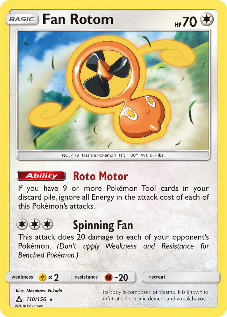 Fan Rotom (110/156) [Sun & Moon: Ultra Prism] | Kessel Run Games Inc. 