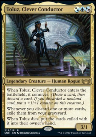 Toluz, Clever Conductor (Promo Pack) [Streets of New Capenna Promos] | Kessel Run Games Inc. 