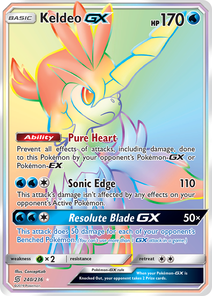 Keldeo GX (240/236) [Sun & Moon: Unified Minds] | Kessel Run Games Inc. 