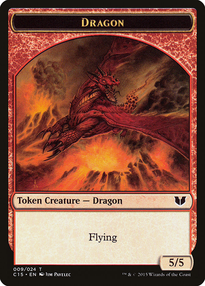 Dragon // Dragon Double-Sided Token [Commander 2015 Tokens] | Kessel Run Games Inc. 