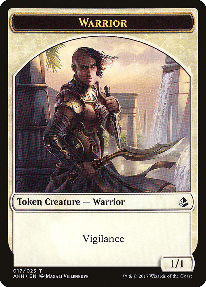 Glyph Keeper // Warrior Double-Sided Token [Amonkhet Tokens] | Kessel Run Games Inc. 