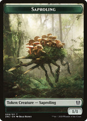 Beast // Saproling Double-Sided Token [Zendikar Rising Commander Tokens] | Kessel Run Games Inc. 