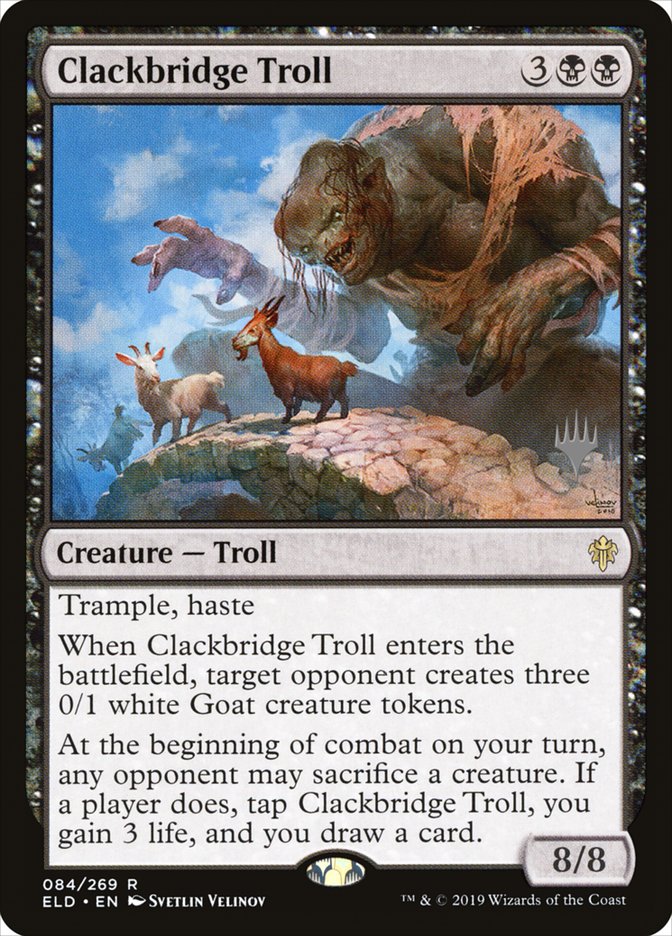 Clackbridge Troll (Promo Pack) [Throne of Eldraine Promos] | Kessel Run Games Inc. 