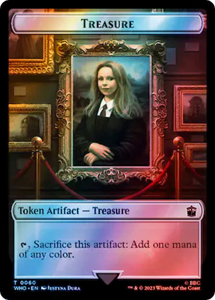 Soldier // Treasure (0060) Double-Sided Token (Surge Foil) [Doctor Who Tokens] | Kessel Run Games Inc. 