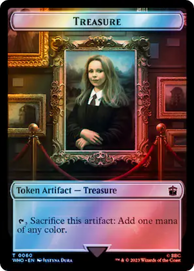Fish // Treasure (0060) Double-Sided Token (Surge Foil) [Doctor Who Tokens] | Kessel Run Games Inc. 