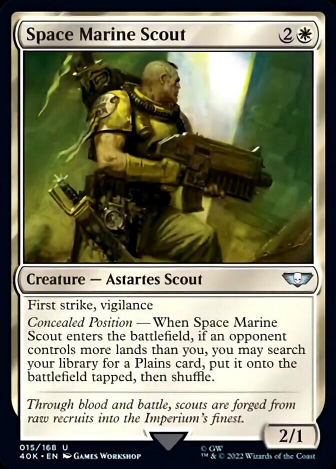 Space Marine Scout (Surge Foil) [Warhammer 40,000] | Kessel Run Games Inc. 