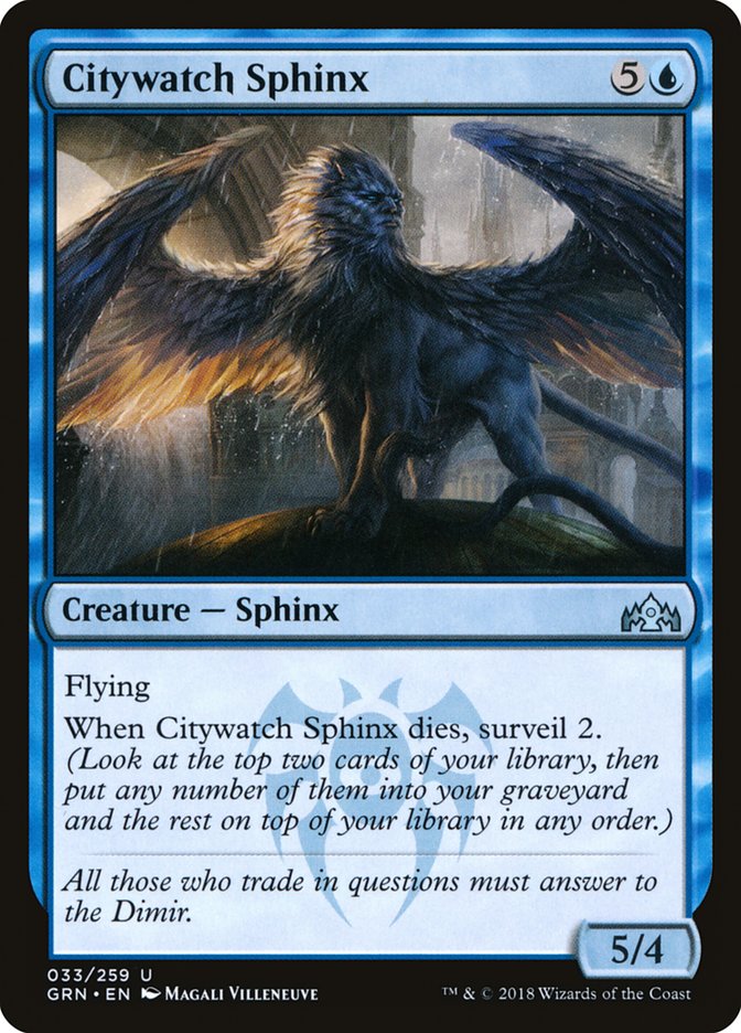 Citywatch Sphinx [Guilds of Ravnica] | Kessel Run Games Inc. 