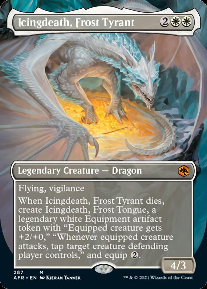 Icingdeath, Frost Tyrant (Borderless Alternate Art) [Dungeons & Dragons: Adventures in the Forgotten Realms] | Kessel Run Games Inc. 