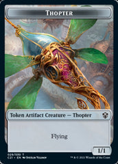 Golem (027) // Thopter Double-Sided Token [Commander 2021 Tokens] | Kessel Run Games Inc. 