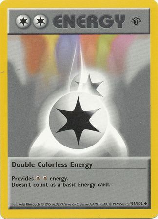 Double Colorless Energy (96/102) (Shadowless) [Base Set 1st Edition] | Kessel Run Games Inc. 