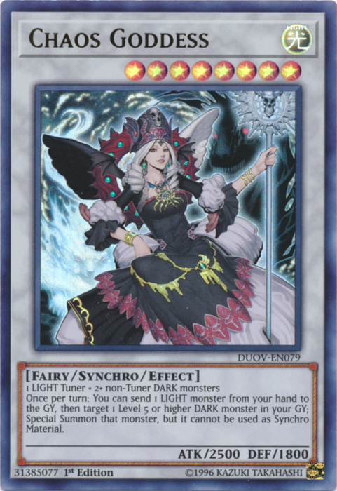 Chaos Goddess [DUOV-EN079] Ultra Rare | Kessel Run Games Inc. 