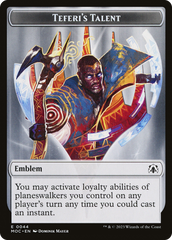 First Mate Ragavan // Teferi's Talent Emblem Double-Sided Token [March of the Machine Commander Tokens] | Kessel Run Games Inc. 