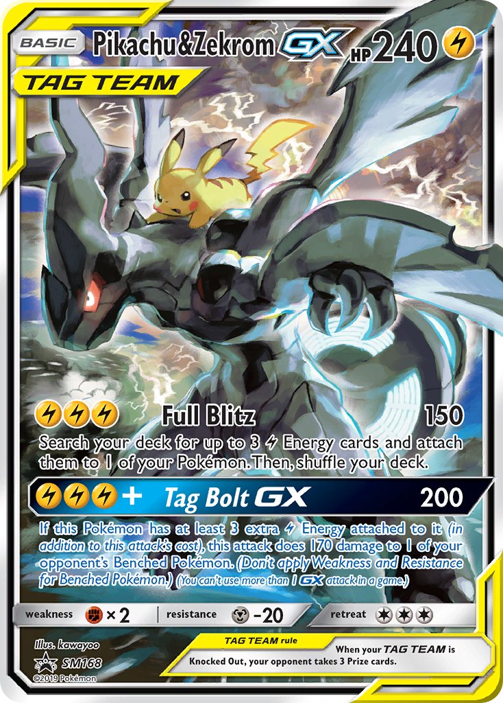 Pikachu & Zekrom GX (SM168) [Sun & Moon: Black Star Promos] | Kessel Run Games Inc. 