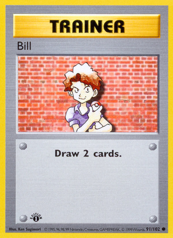 Bill (91/102) (Shadowless) [Base Set 1st Edition] | Kessel Run Games Inc. 