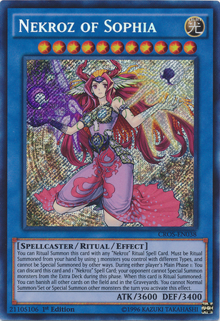 Nekroz of Sophia [CROS-EN038] Secret Rare | Kessel Run Games Inc. 