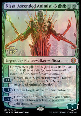 Nissa, Ascended Animist [Phyrexia: All Will Be One Prerelease Promos] | Kessel Run Games Inc. 