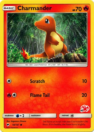 Charmander (18/147) (Charizard Stamp #42) [Battle Academy 2020] | Kessel Run Games Inc. 