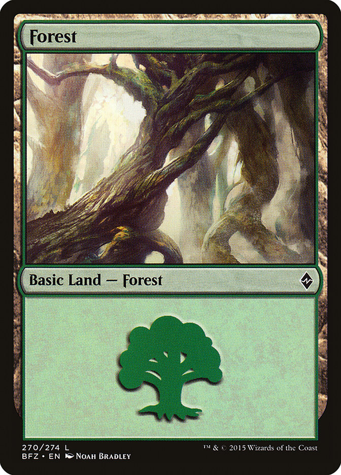 Forest (270) [Battle for Zendikar] | Kessel Run Games Inc. 