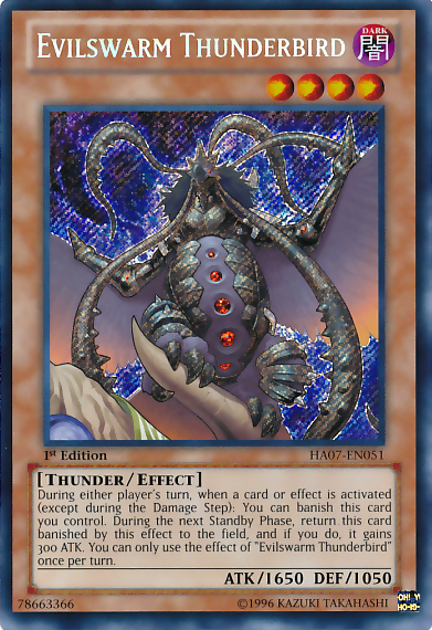 Evilswarm Thunderbird [HA07-EN051] Secret Rare | Kessel Run Games Inc. 