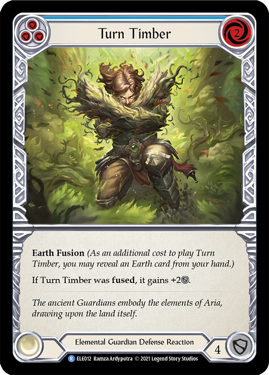 Turn Timber (Blue) [ELE012] (Tales of Aria)  1st Edition Rainbow Foil | Kessel Run Games Inc. 