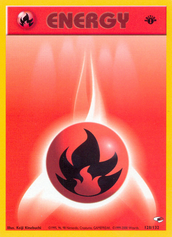 Fire Energy (128/132) [Gym Heroes 1st Edition] | Kessel Run Games Inc. 