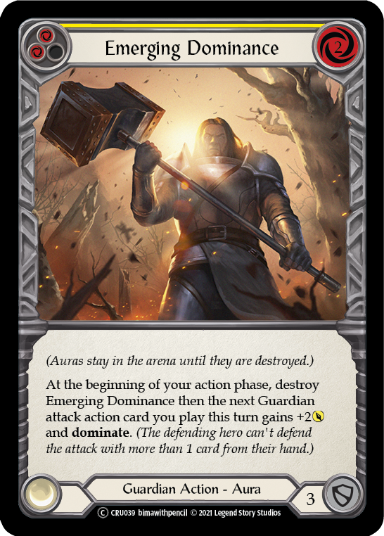 Emerging Dominance (Yellow) [U-CRU039] (Crucible of War Unlimited)  Unlimited Rainbow Foil | Kessel Run Games Inc. 