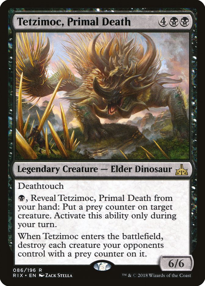 Tetzimoc, Primal Death [Rivals of Ixalan] | Kessel Run Games Inc. 