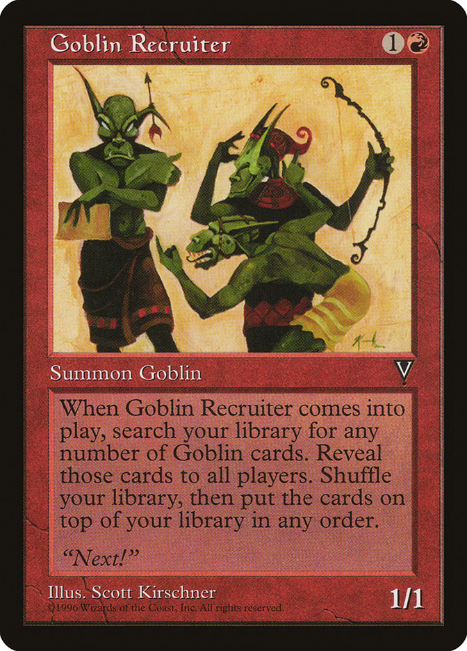 Goblin Recruiter [Visions] | Kessel Run Games Inc. 