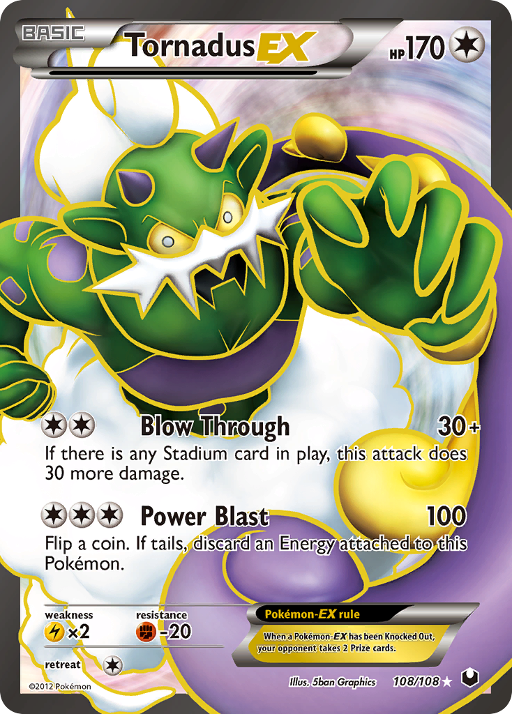 Tornadus EX (108/108) [Black & White: Dark Explorers] | Kessel Run Games Inc. 