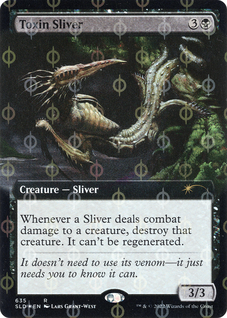 Toxin Sliver (Extended Art) (Step-and-Compleat Foil) [Secret Lair Drop Promos] | Kessel Run Games Inc. 