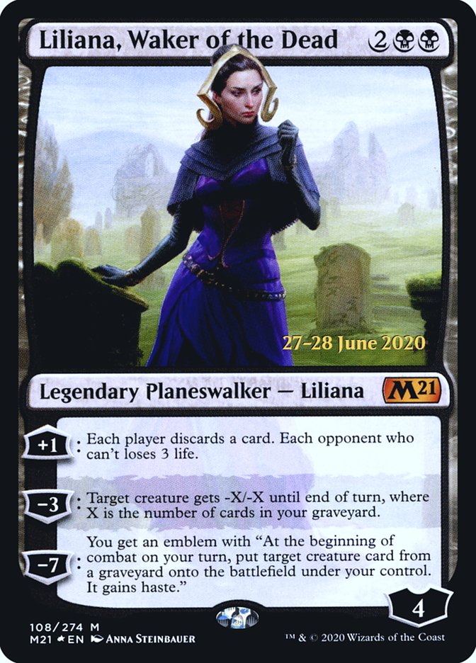 Liliana, Waker of the Dead [Core Set 2021 Prerelease Promos] | Kessel Run Games Inc. 