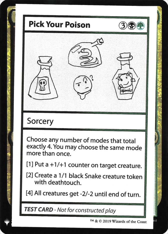 Pick Your Poison [Mystery Booster Playtest Cards] | Kessel Run Games Inc. 