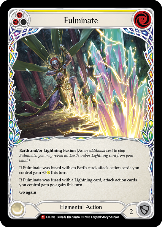 Fulminate [ELE091] (Tales of Aria)  1st Edition Rainbow Foil | Kessel Run Games Inc. 