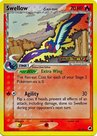 Swellow (40/101) (Delta Species) (Stamped) [EX: Dragon Frontiers] | Kessel Run Games Inc. 