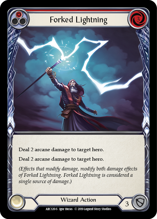 Forked Lightning [ARC120-S] (Arcane Rising)  1st Edition Normal | Kessel Run Games Inc. 