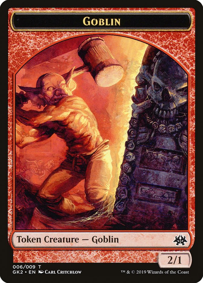 Dragon // Goblin Double-Sided Token [Ravnica Allegiance Guild Kit Tokens] | Kessel Run Games Inc. 