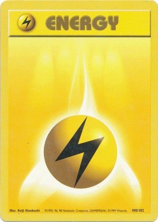 Lightning Energy (100/102) [Base Set Unlimited] | Kessel Run Games Inc. 
